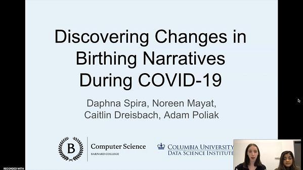 Discovering changes in birthing narratives during COVID-19