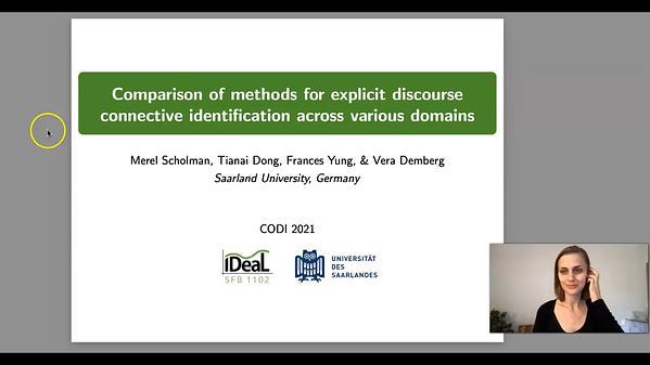 Comparison of methods for explicit discourse connective identification across various domains