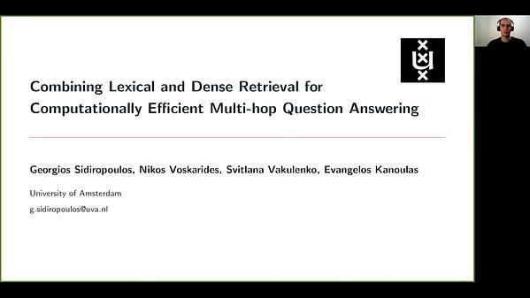 Combining Lexical and Dense Retrieval for Computationally Efficient Multi-hop Question Answering