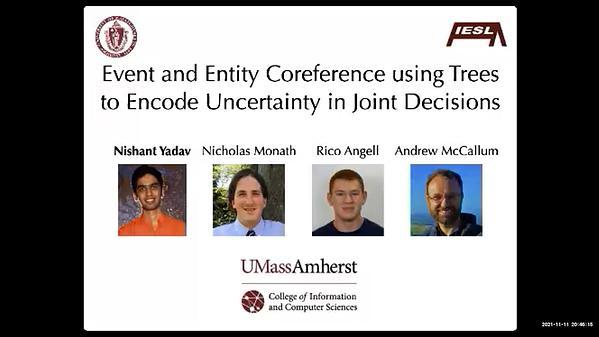Event and Entity Coreference using Trees to Encode Uncertainty in Joint Decisions