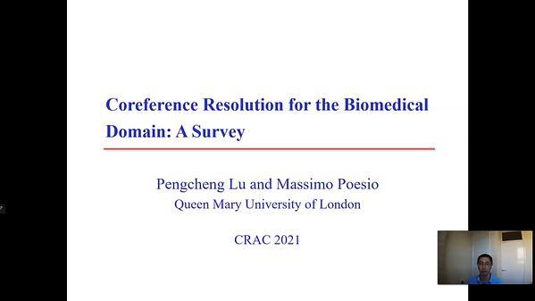 Coreference Resolution for the Biomedical Domain: A Survey