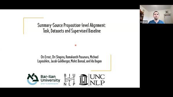 Summary-Source Proposition-level Alignment: Task, Datasets and Supervised Baseline
