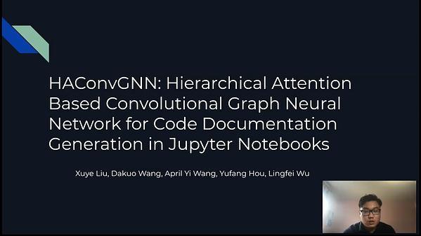 HAConvGNN: Hierarchical Attention Based Convolutional Graph Neural Network for Code Documentation Generation in Jupyter Notebooks