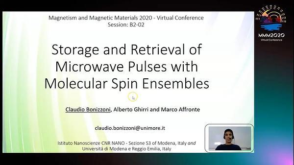 Storage and Retrieval of Microwave Pulses with Molecular Spin Ensembles INVITED