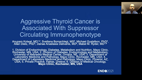 Aggressive Thyroid Cancer is Associated with Suppressor Circulating Immunophenotype