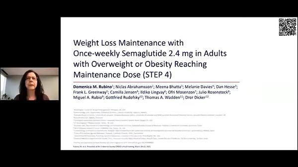 Weight Loss Maintenance With Once-Weekly Semaglutide 2.4 MG in Adults With Overweight or Obesity Reaching Maintenance Dose (STEP 4)