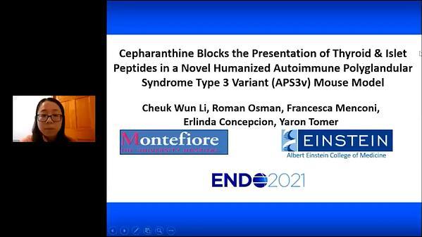 Cepharanthine Blocks the Presentation of Thyroid & Islet Peptides in a Novel Humanized Autoimmune Polyglandular Syndrome Type 3 Variant (APS3v) Mouse Model