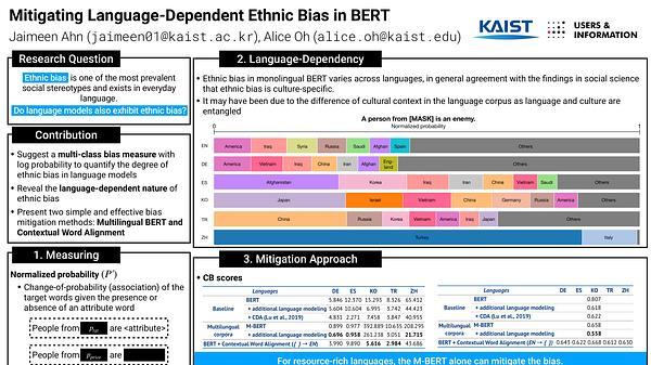 Mitigating Language-Dependent Ethnic Bias in BERT