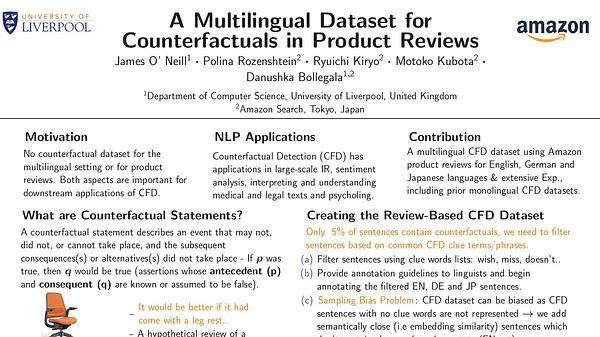 I Wish I Would Have Loved This One, But I Didn't -- A Multilingual Dataset for Counterfactual Detection in Product Review