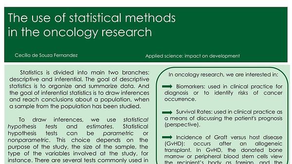 The use of statistical methods in the oncology research