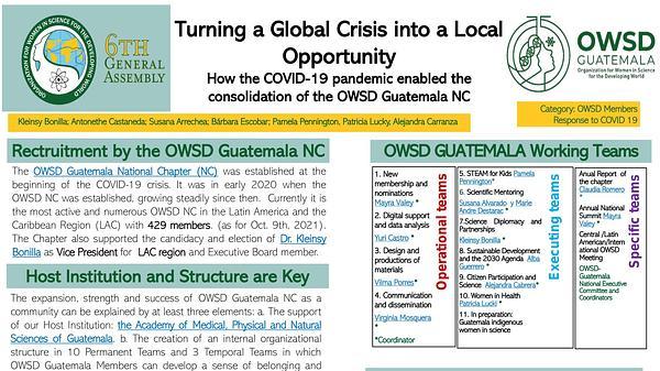 Turning a Global Crisis into a Local Opportunity: How the COVID-19 pandemic enabled the consolidation of the OWSD Guatemala NC
