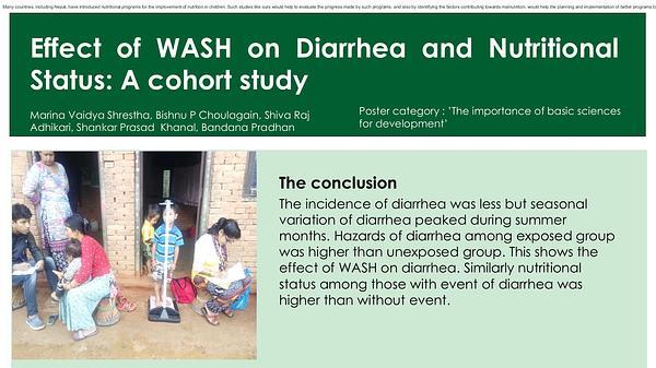 Effect of WASH on Diarrhea and Nutritional Status : A cohort study