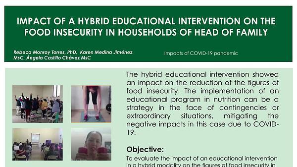 Impact of a hybrid educational intervention on the food insecurity figures in households
