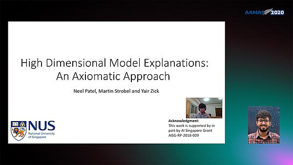 High Dimensional Model Explanations: an Axiomatic Approach
