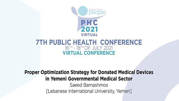 Proper Optimization Strategy for Donated Medical Devices in Yemeni Governmental Medical Sector