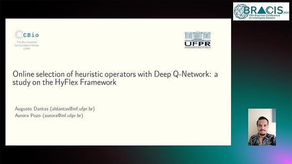Online selection of heuristic operators with Deep Q-Netowrk: a study on the HyFlex Framework