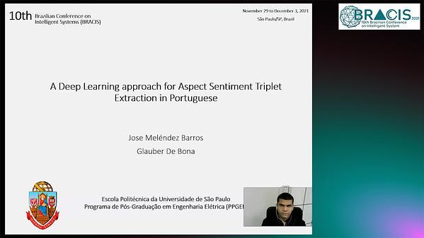 A Deep Learning approach for Aspect Sentiment Triplet Extraction in Portuguese