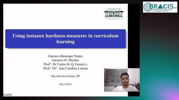 Using instance hardness measures in curriculum learning