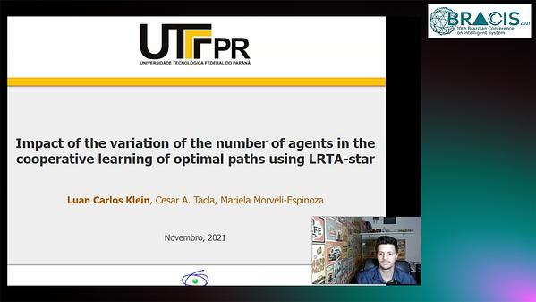 Impact of the variation of the number of agents in the cooperative learning of optimal paths using LRTA*