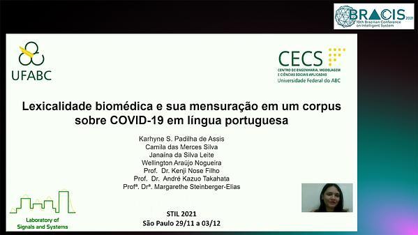 Lexicalidade biomédica e sua mensuração em um corpus sobre COVID-19 em língua portuguesa