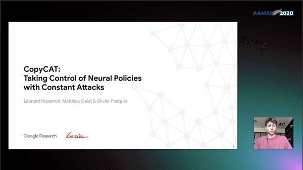 CopyCAT: Taking Control of Neural Policies with Constant Attacks
