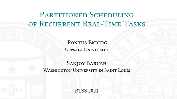 Partitioned Scheduling of Recurrent Real-Time Tasks
