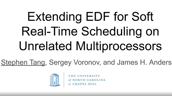 Extending EDF for Soft Real-Time Scheduling on Unrelated Multiprocessors