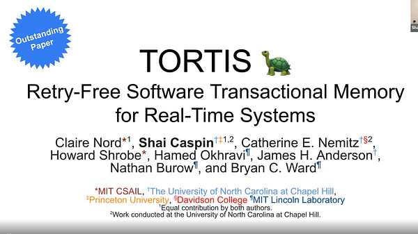 TORTIS: Retry-Free Software Transactional Memory for Real-Time Systems