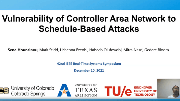 Vulnerability of Controller Area Network to Schedule-Based Attacks