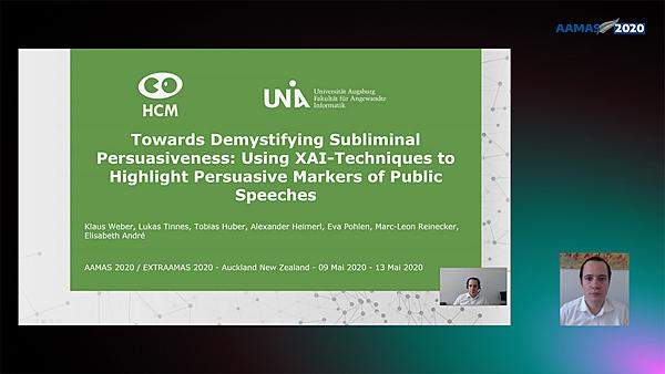 Towards Demystifying Subliminal Persuasivness: Using XAI-Techniques to Highlight Persuasive Markers of Public Speeches