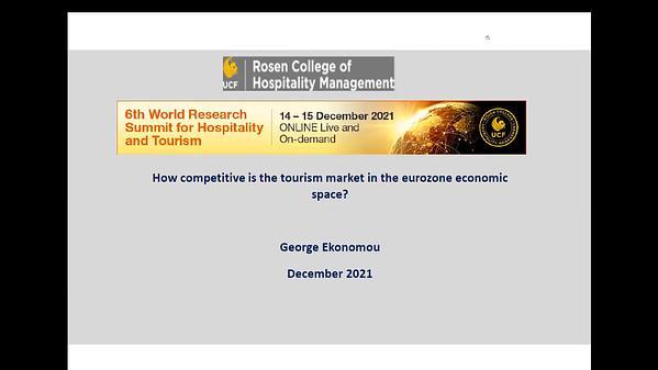 How competitive is the tourism market in the eurozone economic space?