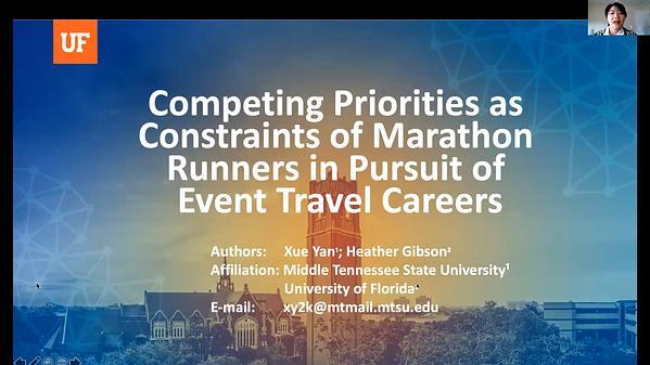 Competing priorities constraints of marathoners in pursuing event travel careers