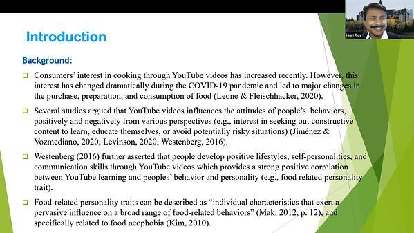 Consumers’ motivation in learning cooking through YouTube amid covid-19: Bangladesh perspective