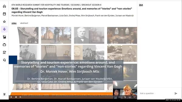 Storytelling and tourism experience: Emotions around, and memories of "stories" and "non-stories" regarding Vincent Van Gogh