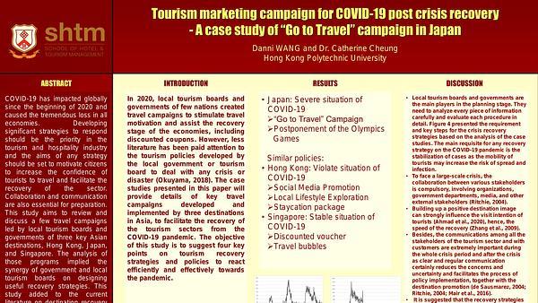 Tourism marketing campaign for COVID-19 post-crisis recovery - A case study of the“Go to Travel” campaign in Japan