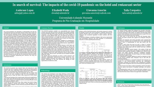In search of survival: The impacts of the covid-19 pandemic on the hotel and restaurant sector
