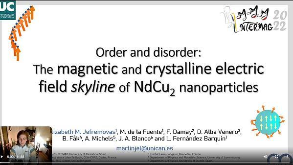 Order and disorder : The magnetic and crystalline electric field skyline of NdCu2 nanoparticles
