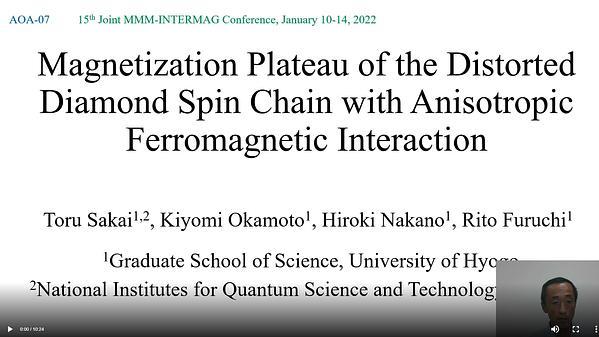 Magnetization Plateau of the Distorted Diamond Spin Chain with Anisotropic Ferromagnetic Interactions