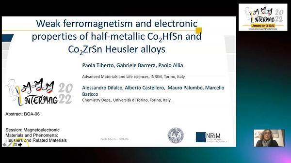 Weak ferromagnetism and electronic properties of half-metallic Co2HfSn and Co2ZrSn Heusler alloys