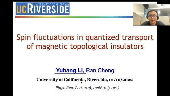 Spin Fluctuations in Quantized Transport of Magnetic Topological Insulators