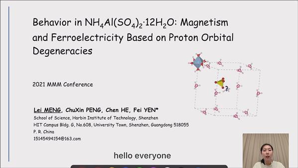 Multiferroic Behavior in NH4Al(SO4)2-12H2O: Magnetism and Ferroelectricity Based on Proton Orbital Degeneracies