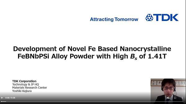 Development of Novel Fe Based Nanocrystalline FeBNbPSi Alloy Powder with High Bs of 1.41T