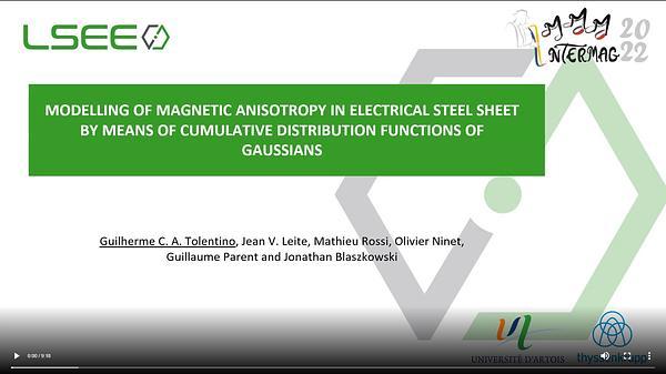 Modelling of magnetic anisotropy in electrical steel sheet by means of cumulative distribution functions of Gaussians