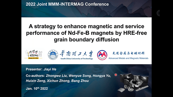 A strategy to enhance magnetic and service performance of Nd-Fe-B magnets by HRE-free grain boundary diffusion