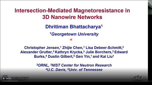 Intersection-Mediated Magnetoresistance in 3D Nanowire Networks