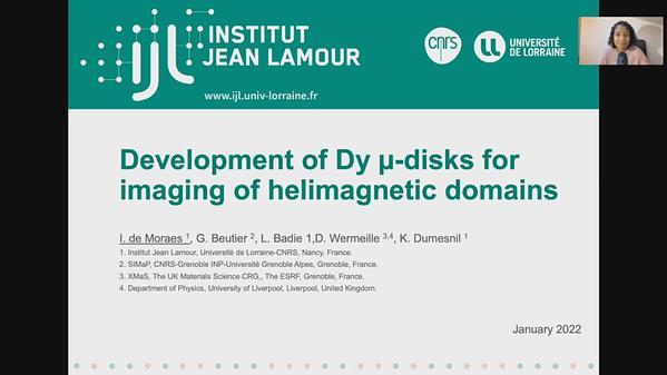 Development of Dy µ-disks for imaging of helimagnetic domains