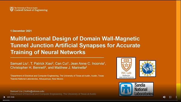 Multifunctional Design of Domain Wall-Magnetic Tunnel Junction Artificial Synapses for Accurate Training of Neural Networks