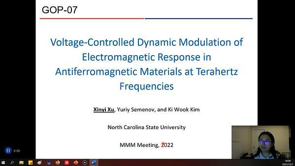 Voltage-Controlled Dynamic Modulation of Electromagnetic Response in Antiferromagnetic Materials at Terahertz Frequencies