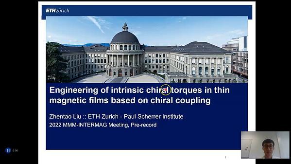 Engineering of intrinsic chiral torques in magnetic thin films based on the Dzyaloshinskii-Moriya interaction