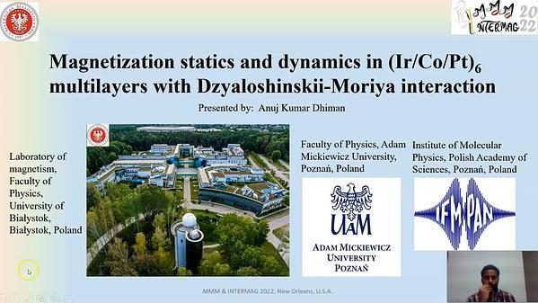 Magnetization statics and dynamics in Ir/Co/Pt multilayers with Dzyaloshinskii-Moriya interaction